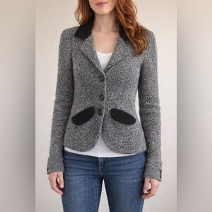 Sparrow Gray and Black Women's Blazer